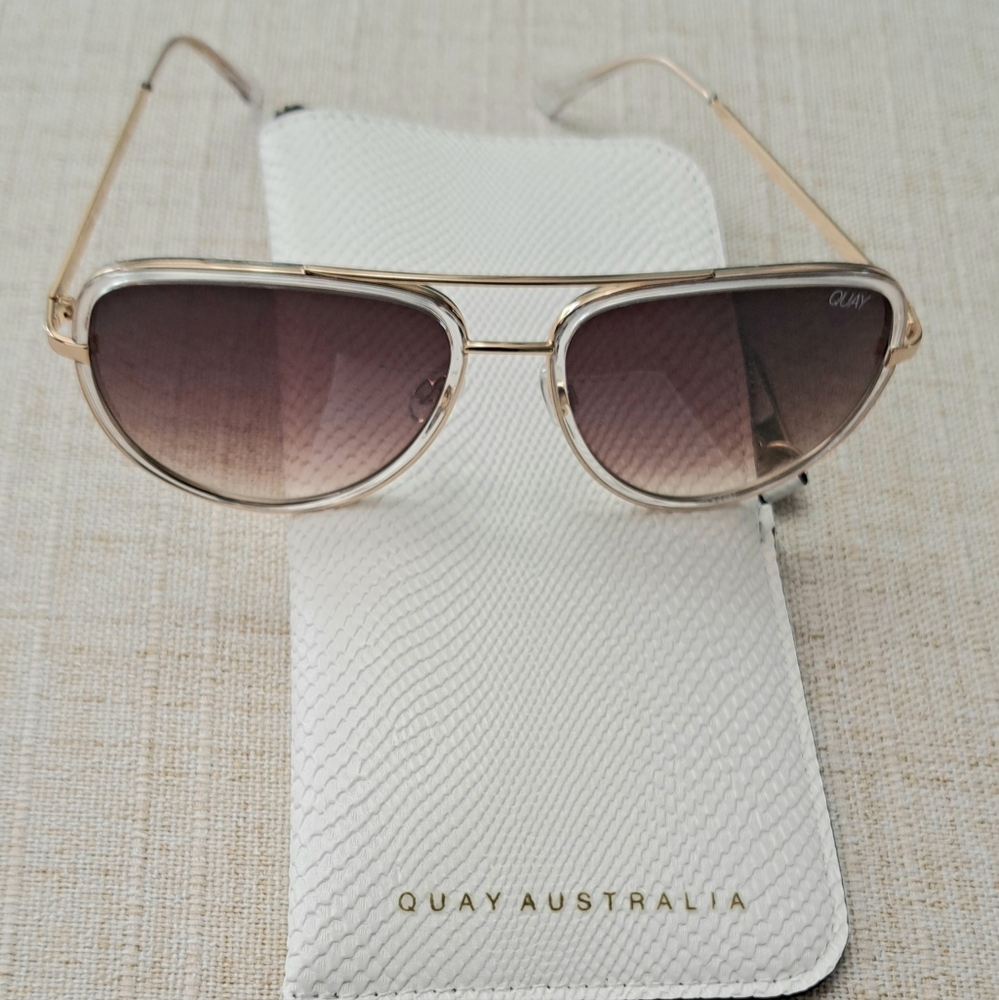 Quay Australia Gold Frame Sunglasses